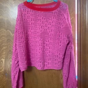 Free People Cropped Sweater Size M NWT